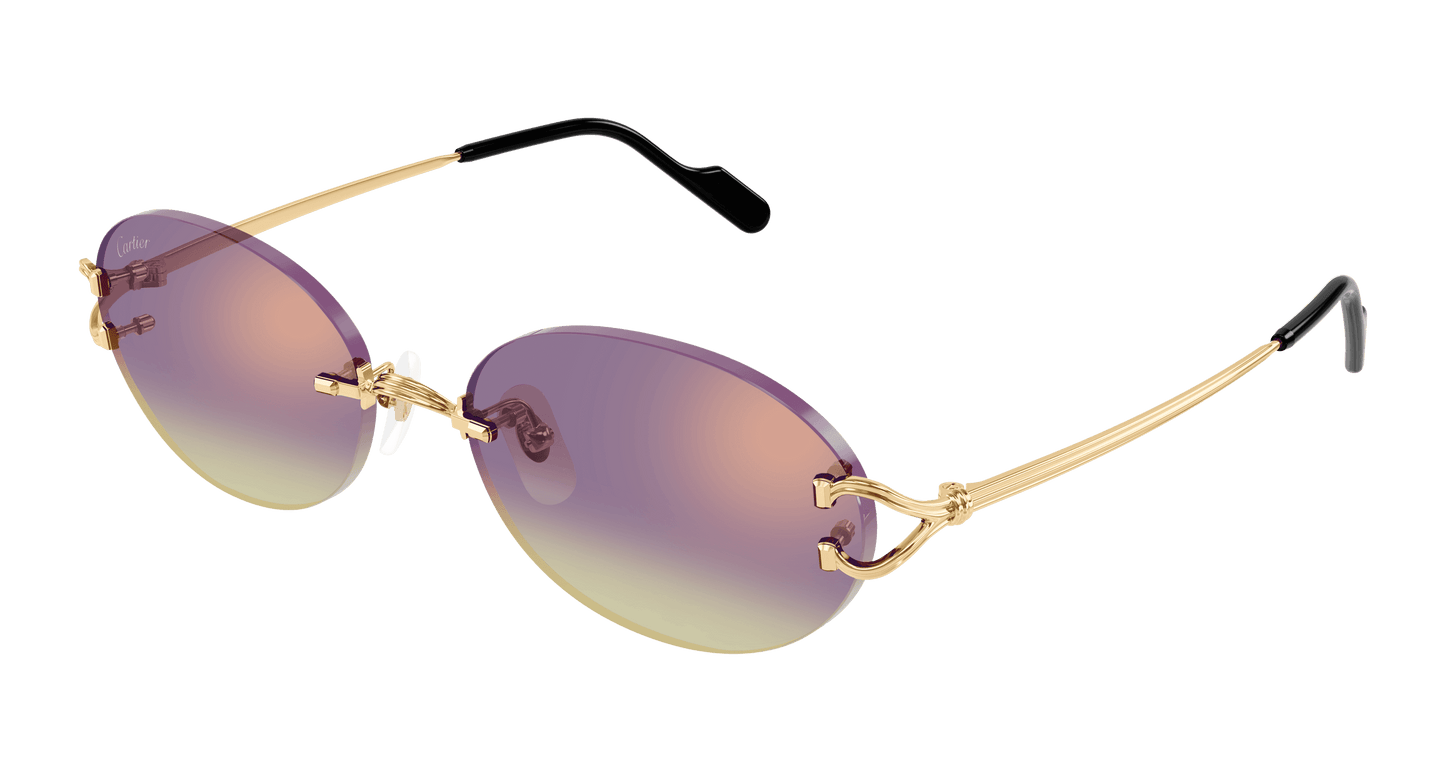 Cartier Petite Oval Rimless Sunglasses CT0551S
