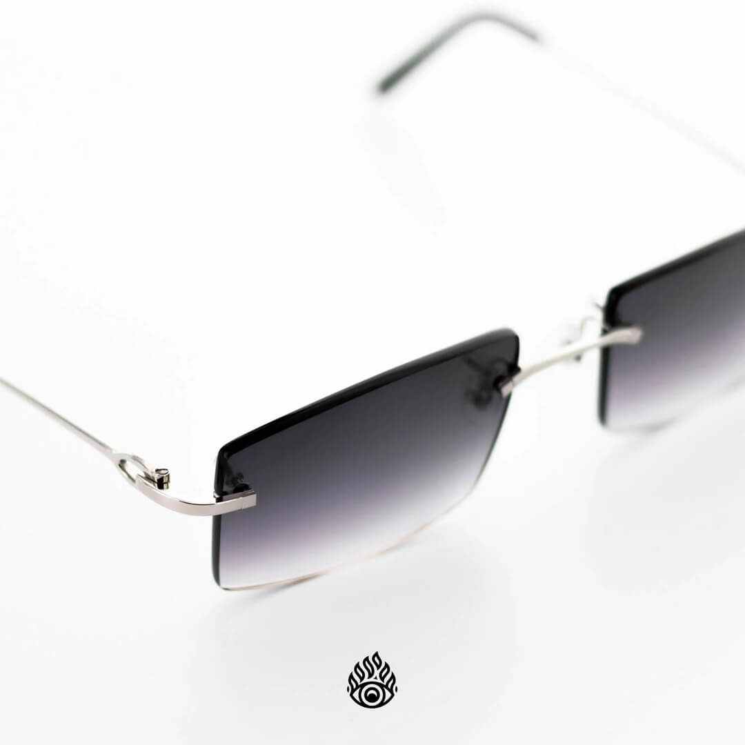 Cartier Signature C Glasses, Platinum with Grey Lens CT0050O-002