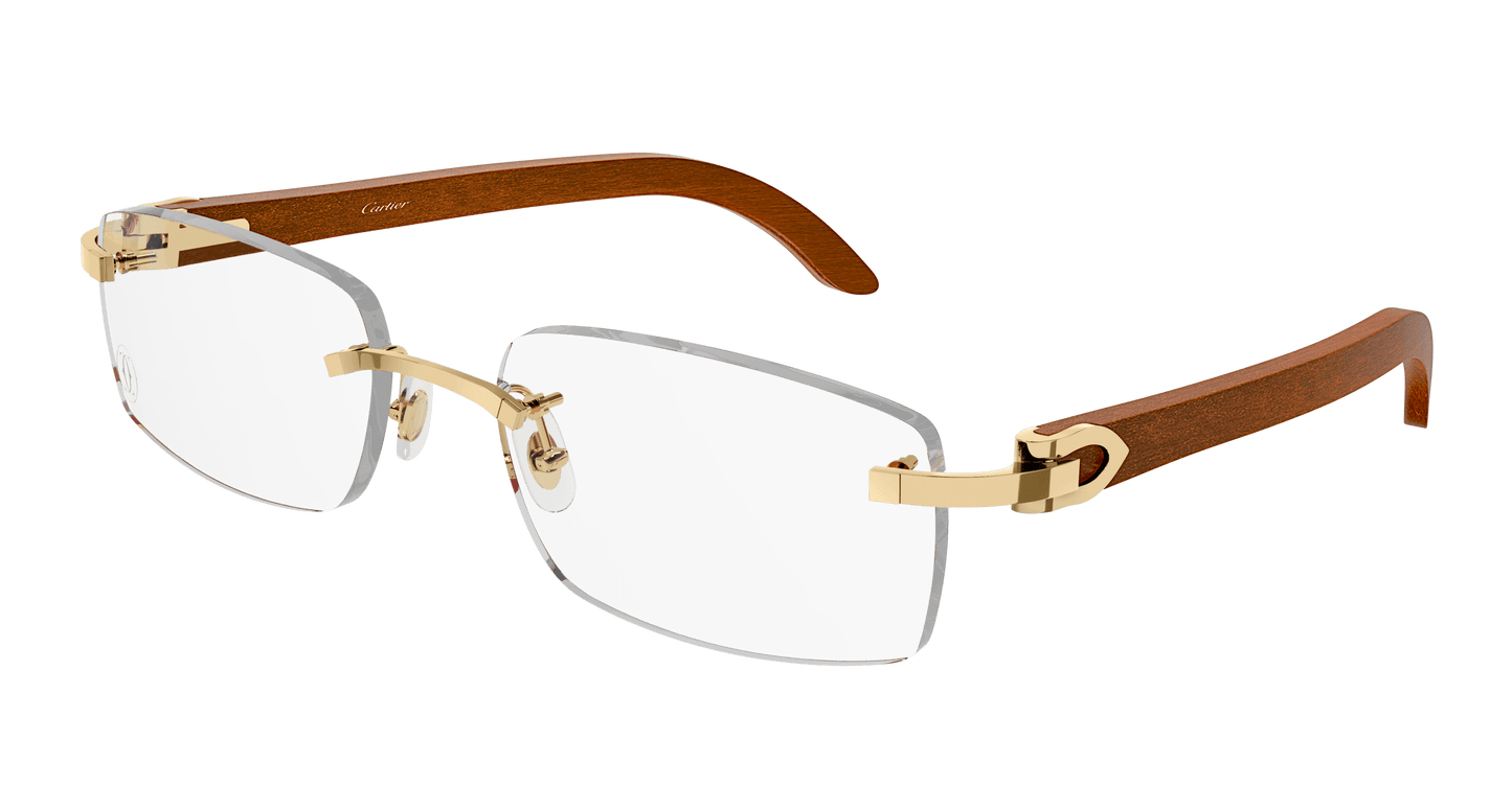 Cartier C Décor Wood Glasses CT0052O