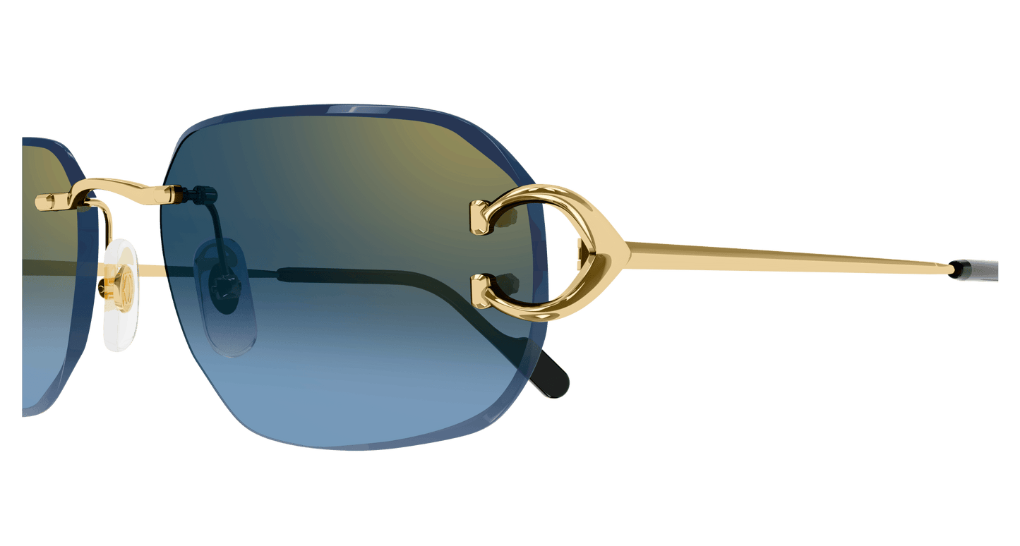 Cartier Men's  Rimless  Rectangle Sunglasses CT0468S