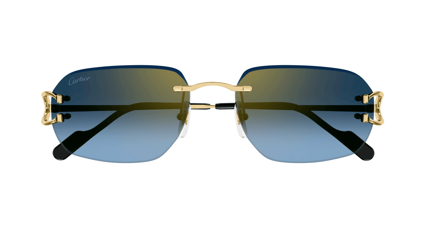 Cartier Men's  Rimless  Rectangle Sunglasses CT0468S