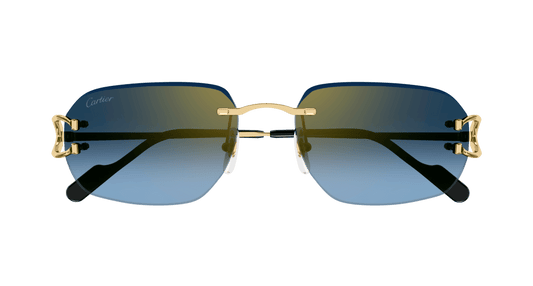 Cartier Men's  Rimless  Rectangle Sunglasses CT0468S
