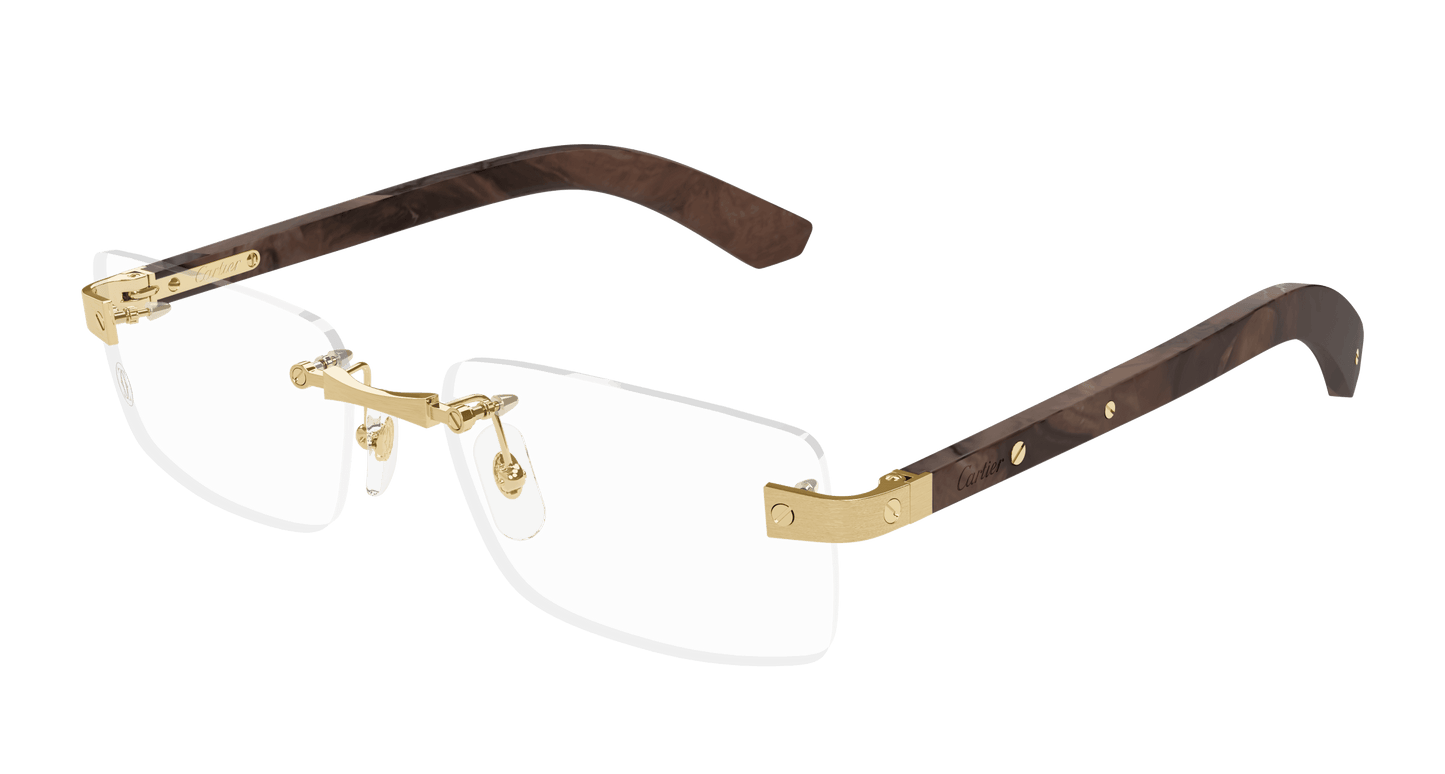 Cartier Men's Rectangular Rimless Glasses CT0513O