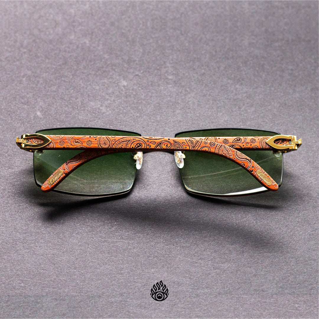 Custom Paisley Wood Glasses